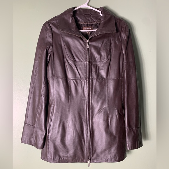 Danier Jackets & Blazers - Danier | Dark Brown Leather Jacket - Small